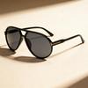 European and American fashion flat glasses travel shopping travel decorative glasses retro double beam frame sunglasses versatile trendy