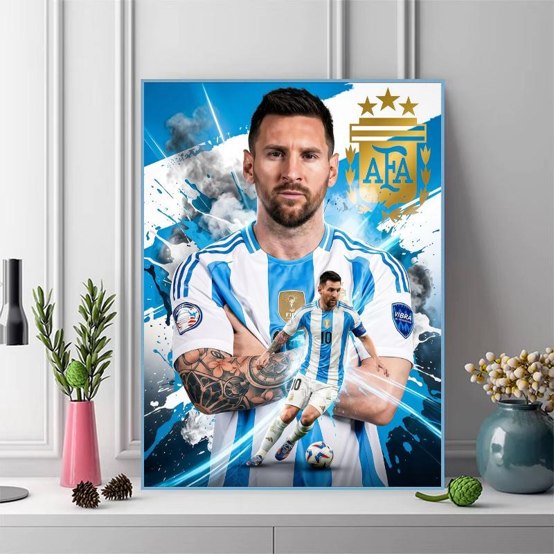 Messi 100% Round Full Drill 5D DIY Diamond Painting Embroidery Cross Stitch Rhinestone Decor