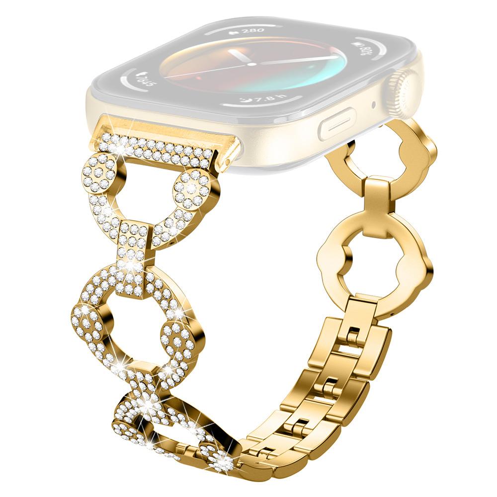 

Для Huawei Watch Fit 3 металлический ремешок для часов блестящий ремешок со стразами браслет Gold