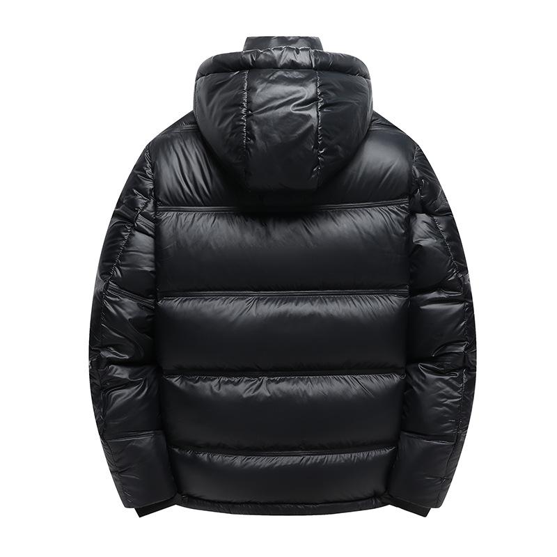 New Winter Thickened Down Jacket Men's Fashion Hooded Shiny 90 White Duck Down Jacket Men's Clothing