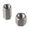 10Pcs Silver Tone Hex Coupling Nuts M3 M4 M5 M6 Metric Size Smooth Hex Rod Coupling Nut