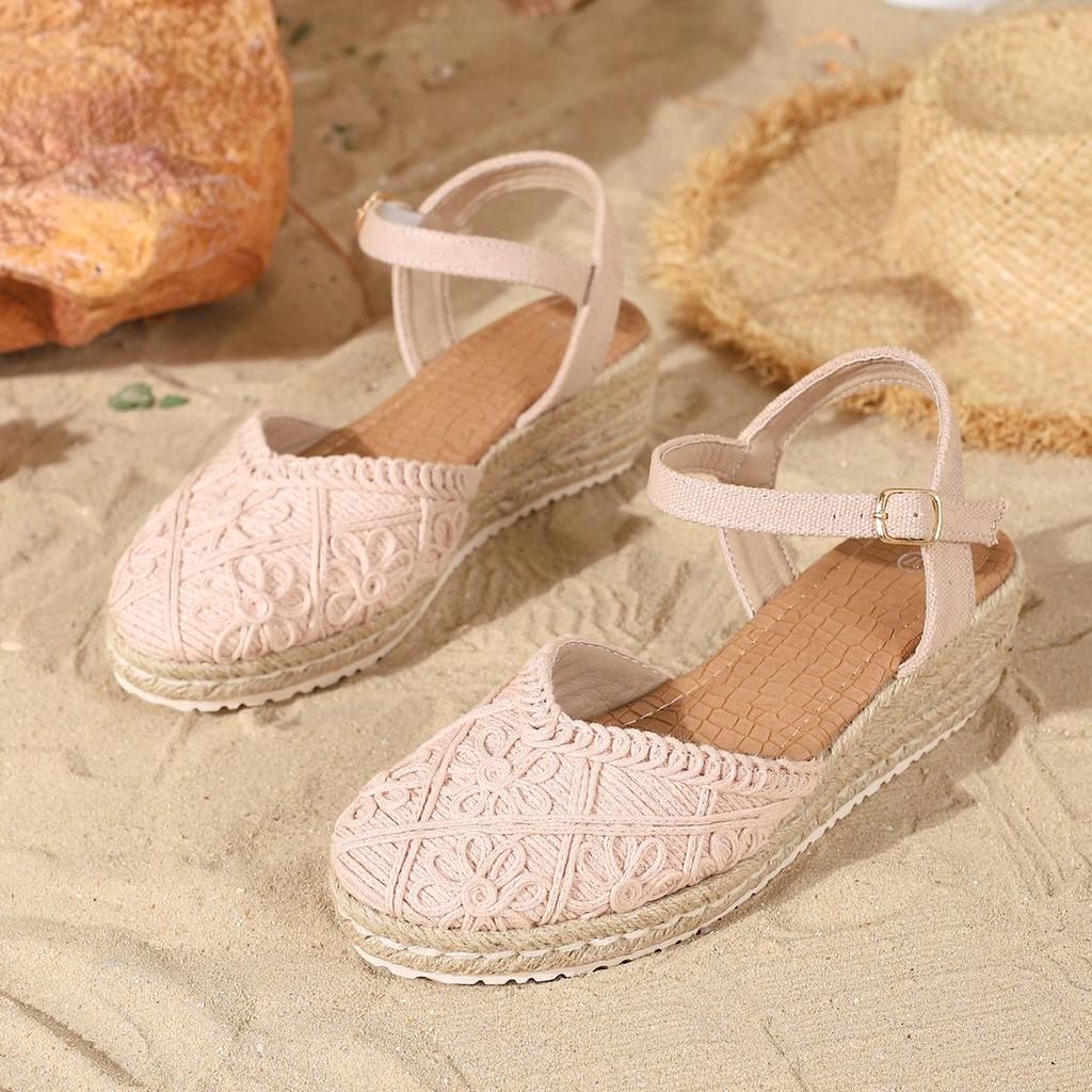 “2026 Women's Closed-Toe Hemp Rope Fisherman Sandals - Comfortable, Versatile, European & American Style”