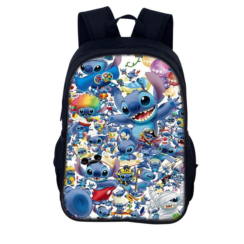 Stitch Kids Backpack With Polyester Material For Daily Use And Storage