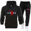 Men's 2025 Autumn/Winter Hooded Sweatshirt & Pants Set: Trendy Casual Sportswear 