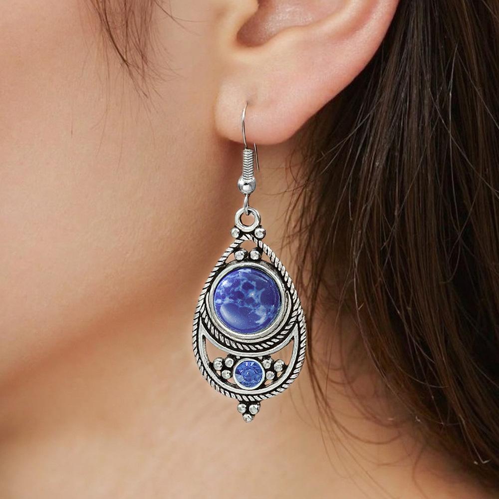 Popular Alloy Diamond Earrings Necklace, Geometric Personality Bohemian Ethnic Style Jewelry Yiwu
