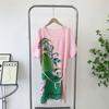 Outerwear Homewear Dress Summer Ultra-Thin Ice Silk Short Sleeve Pajamas Women's Clothing Plus Size Casual Nightdress Special Offer