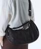 Maison Mined Leather Saddlebag Black