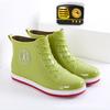 Rain Shoes Women Wear Non-slip Rubber Shoes Adult Women's Flat Waterproof Shoes Fashion Short Four-season Rain Boots