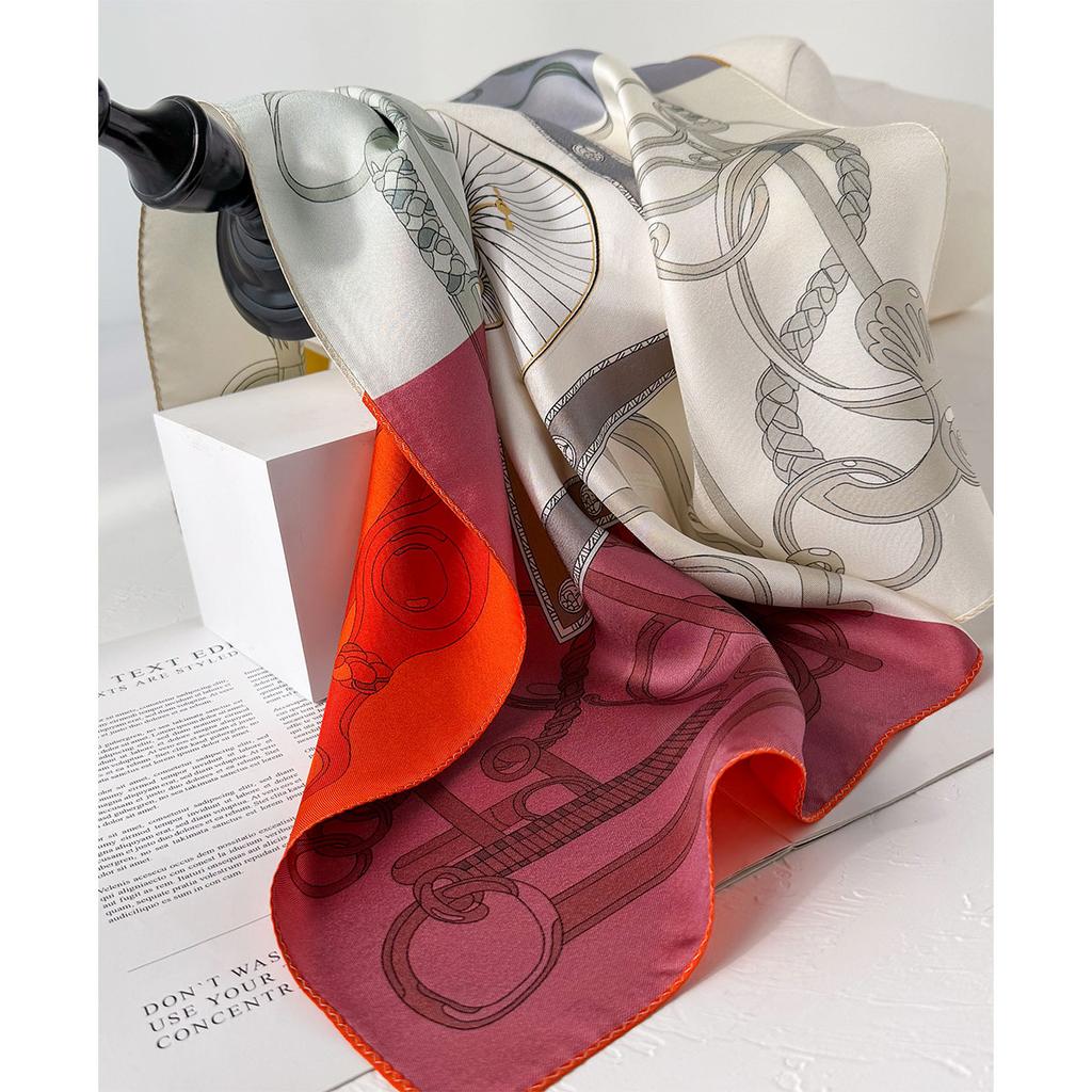 14momme 100 Natural Twill Silk Scarf for Women 65cm Neck Tie Double side Shawl Wrap High Quality Square Hijab Scarves