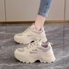 Mesh low-top dad shoes spring new breathable student sports heightened leisure