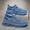 Letnie nowe codzienne buty sportowe do biegania sznurowane męskie buty z dużą siatką oddychające i lekkie męskie buty