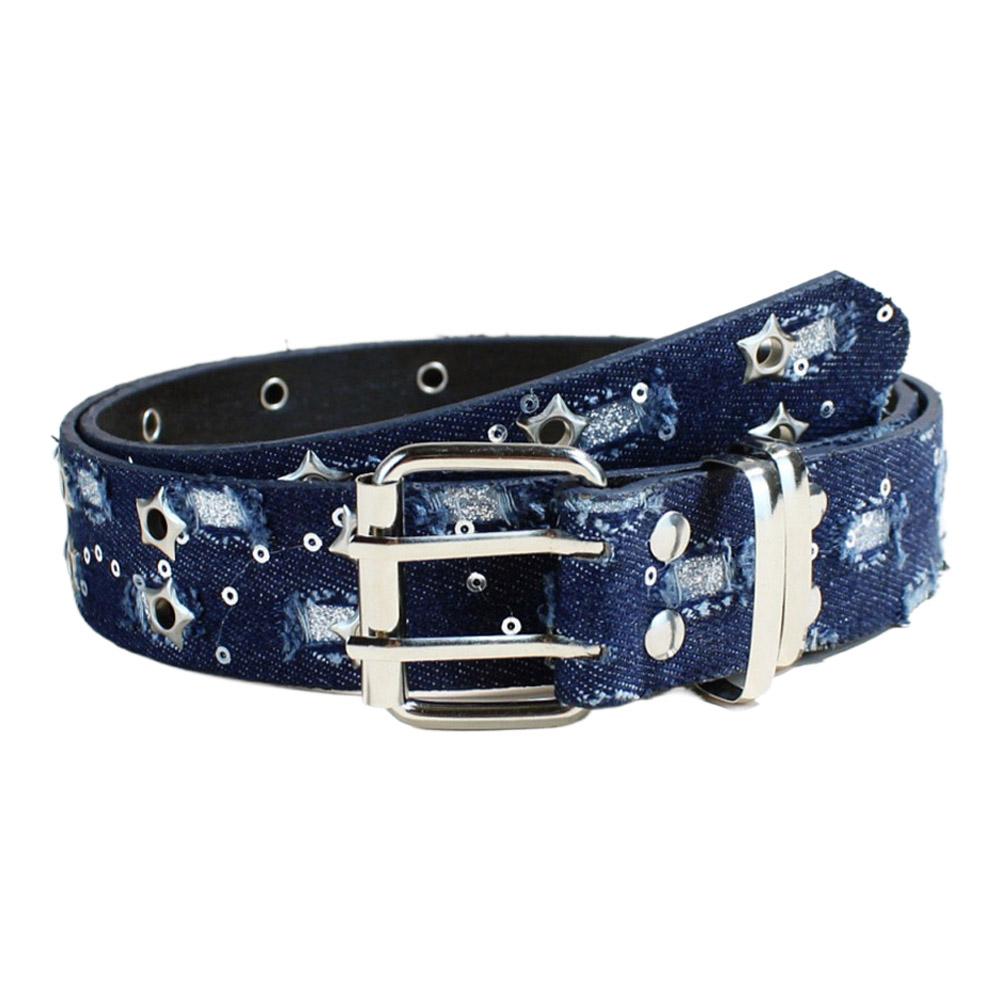

Women s Punk Belt Harajuku Y2K Gothic Belt with Star Eyelet Hollowed Pin Buckle Waistband for Jeans Fashion Accessories