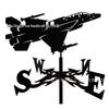 Weather Vane Ornament: Outdoor Wrought Iron Spray-Painted Roof Decoration Metal Craft