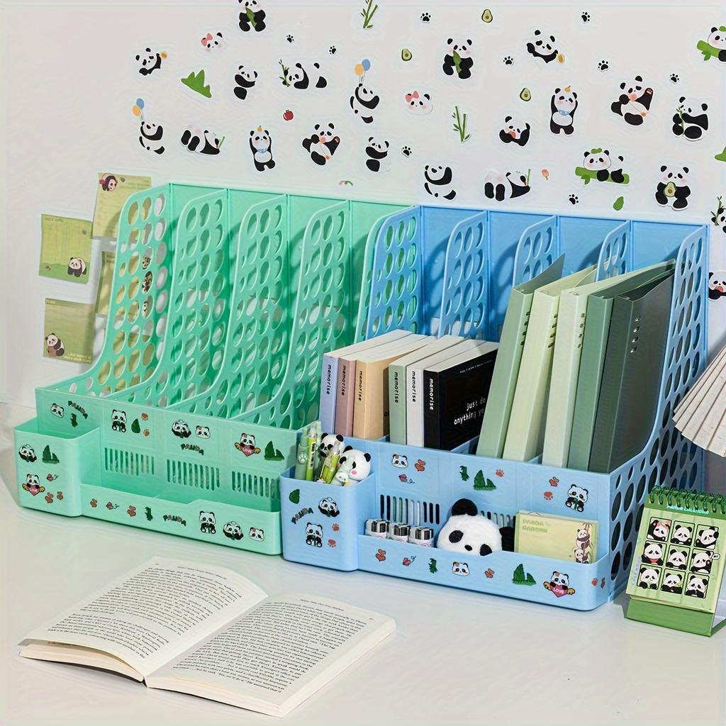 Multifunctional Bookshelf Folder Storage Box With Pen Holder Simple File Racks Book Stand Office Organize Desktop Rack Organizer