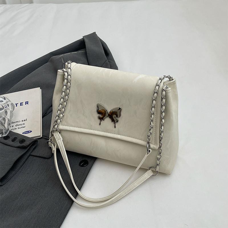 IELGY Butterfly Element Envelope Bag, Silver Shoulder Bag