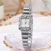 High Quality Fashion Rhinestone Women Watch Square Small Clock Steel Wristwatch Lady Watches Ladies Montre Femme Dropshipping