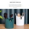 Plastic Makeup Brush Storage Box Round Comb Pencil Holder Portable Desktop Cosmetic Organizer