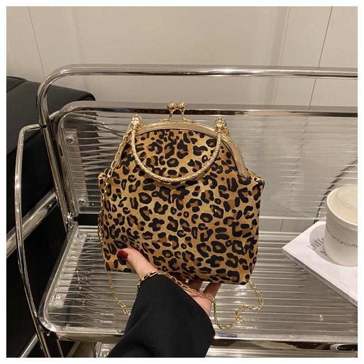 

Большая вместимость персонализированные леопардовые модные аксессуары цепочка через плечо сумка-тоут для женщин коричневый