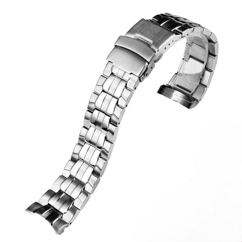 22mm nerezový řemínek Pro Casio EF-550 Řada EDIFICE EF-550D/PB EF-523 5147 Vodotěsný silikonový gumový řemínek na hodinky Náramek