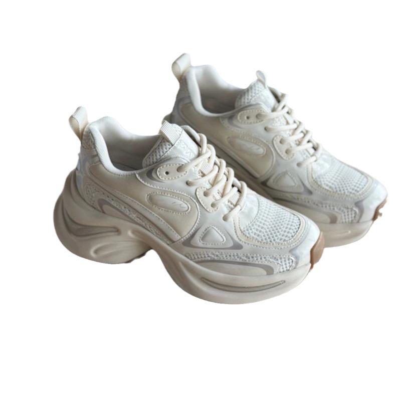 White Deer Silver Dad Shoes Women's Spring New Small Height Increase Thick-soled Versatile Casual Sports Shoes