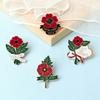 Flower Red Poppy Enamel Pin Letter LEST WE FORGET Vintage Brooches for Women Men Lapel Backpack Badge Memorial Day Gifts Jewelry