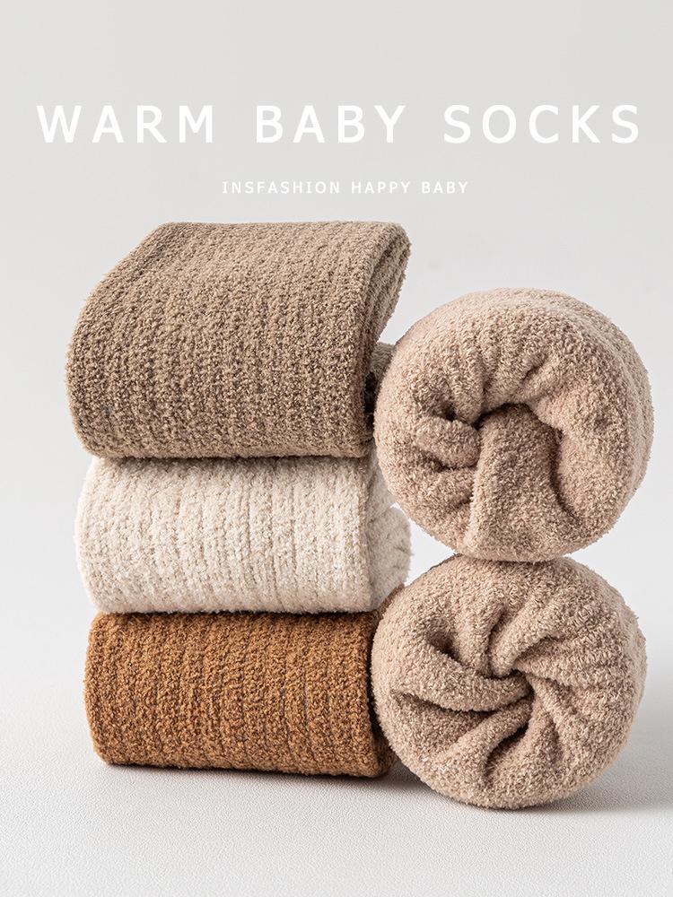 Thickened Velvet Fleece Baby Knee-High Socks for All Seasons