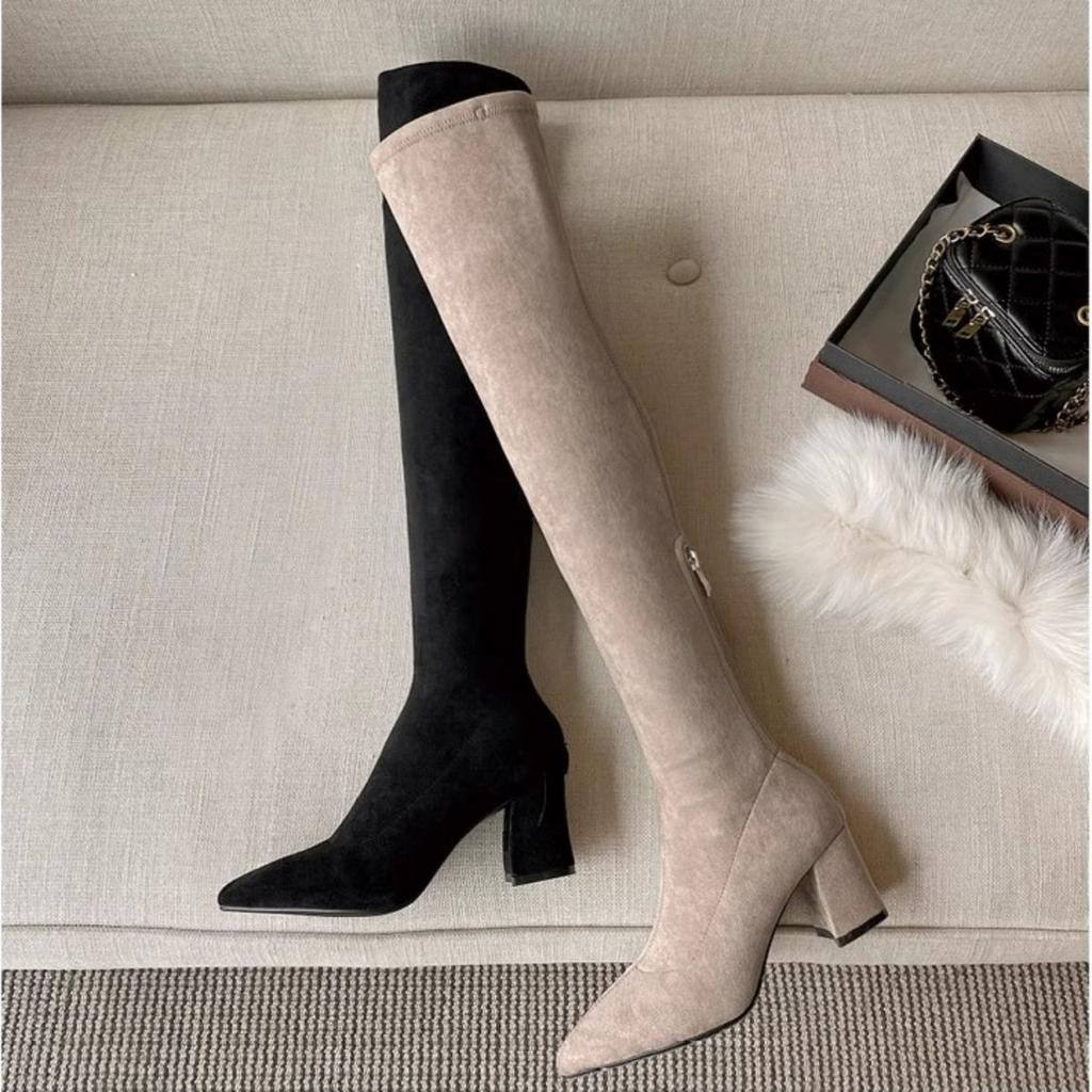 Over-knee Boots Boots Women's 2025 Autumn New Boots Knight Boots Elastic High Socks Boots Women's Thin Boots