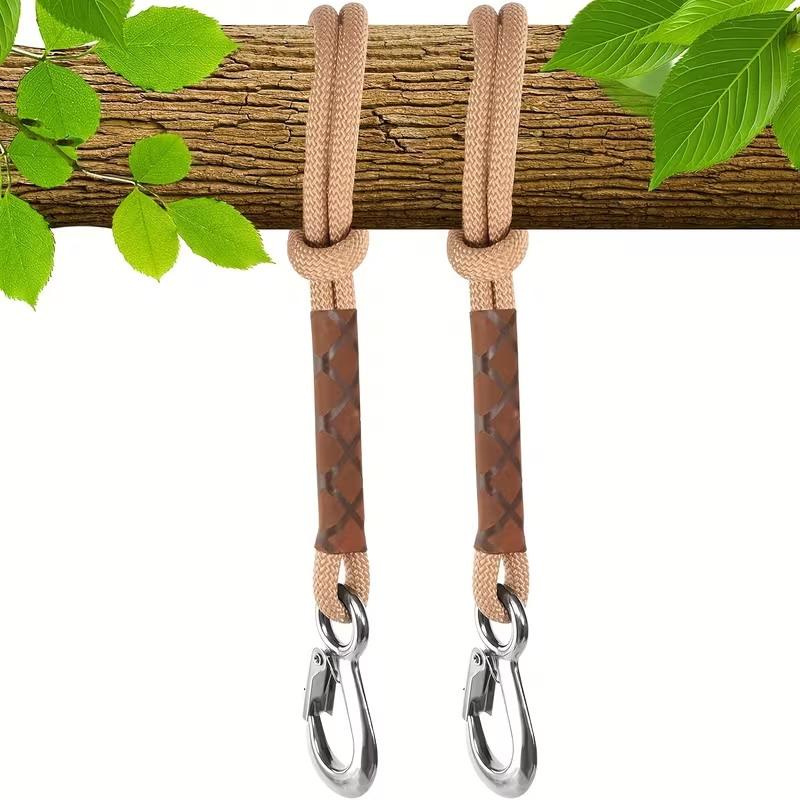60 Cm Swing Hanging Rope, Professional Stainless Steel Hook And Loop, Home Hammock Hanging Rope Tool, Safe Load-Bearing 250Kg