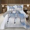 Wild Horse Bedspread Queen/Full Galloping Horse Pattern Quilted Bedding Set Farm Animal Coverlet Set Reversible Rustic Bed Cover