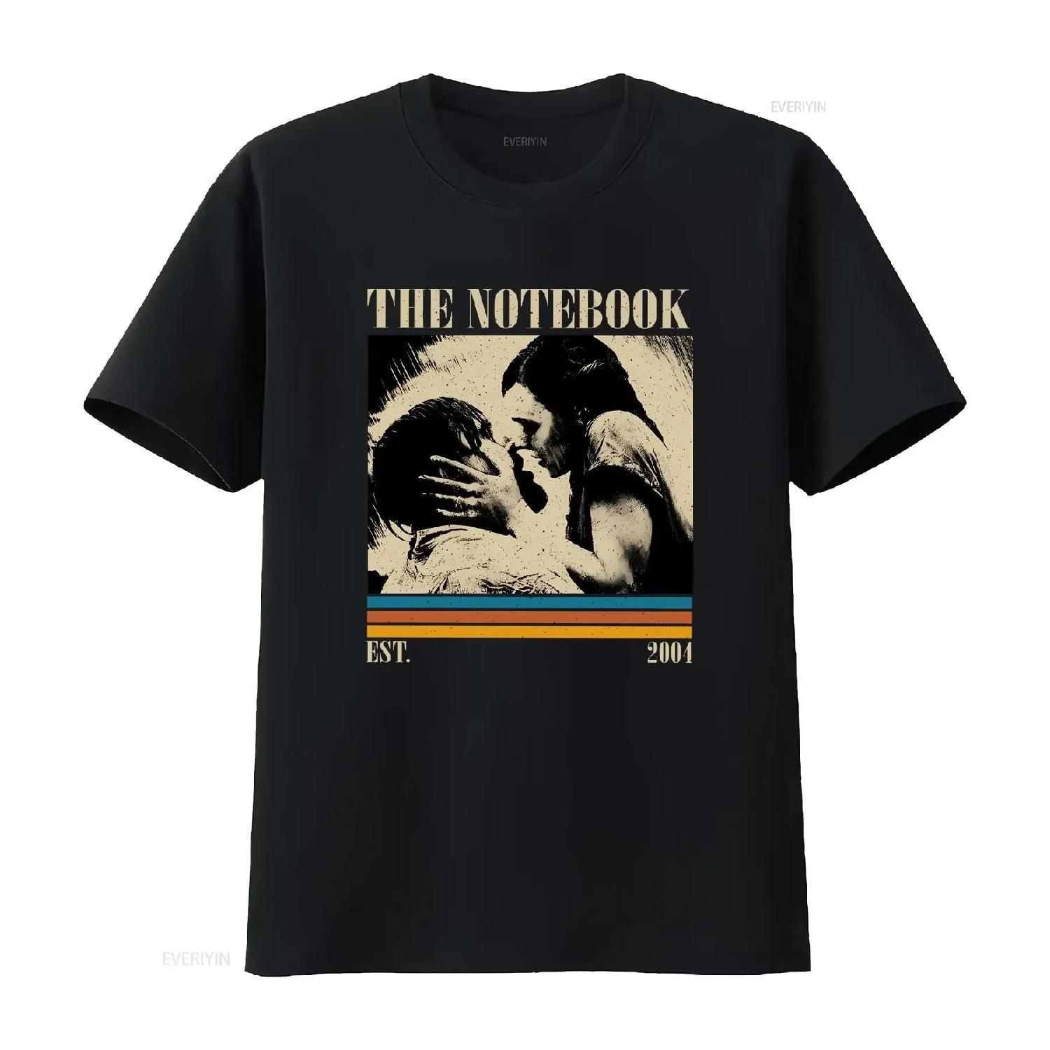 

The Notebook T Shirt Movie Retro Vintage Classic s for him Christmas vintage Washed graphic Comfortable streetwear Slightly XXXXXL чорний