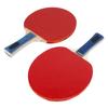 Table Tennis Paddle Set Poplar Wood Handle Rubber Table Tennis Starter Kit with 3 ABS Balls for Club