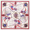 New Silk Scarf Women Large Shawls Fashion Sailing Boat Square Bandana Luxury Kerchief Hijab Scarf Female Foulards 130CM