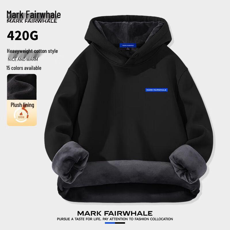 Mark Hua Fei Herren Schweres Fleece Kapuzensweatshirt