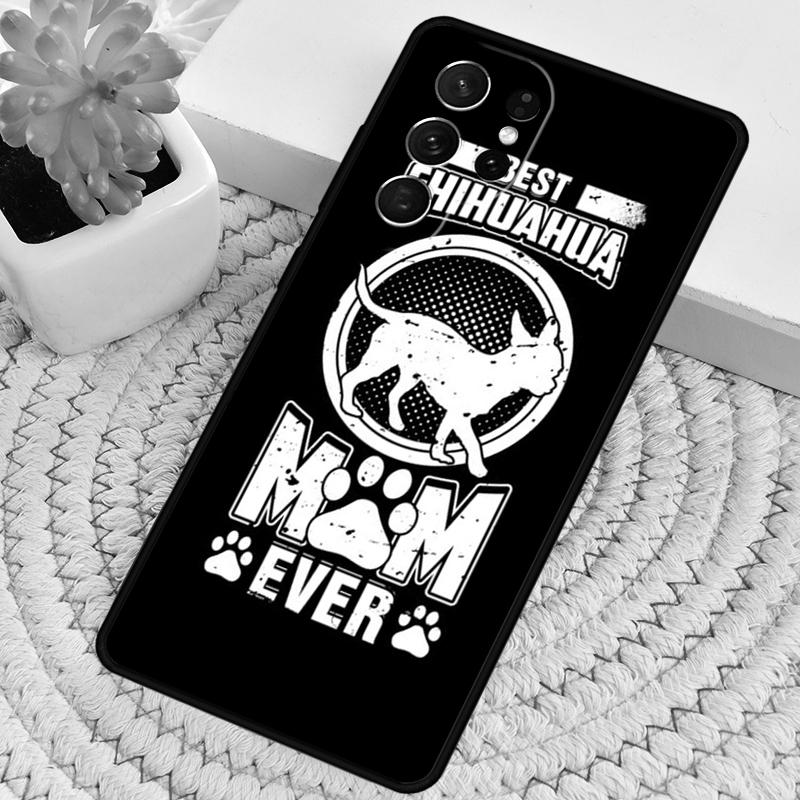 Cute Chihuahua Dog Mom Phone Case for Samsung Galaxy Note 10 Pro S26 Ultra S23 S24 FE S25 S21 S22 PLUS Shockproof Cove