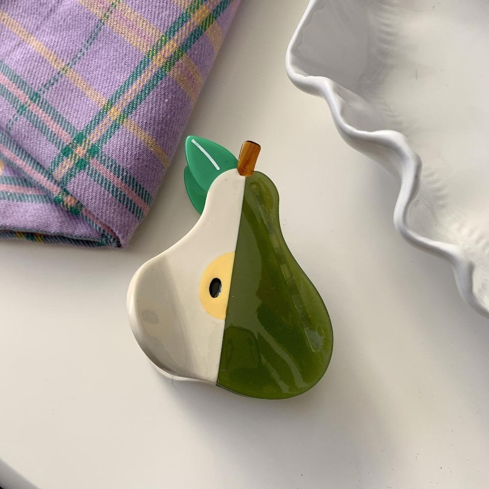 Korean Style Acetic Acid Hair Claw Sweet Acrylic Hair Accessories Fashion Fruit Shark Clip  Summer