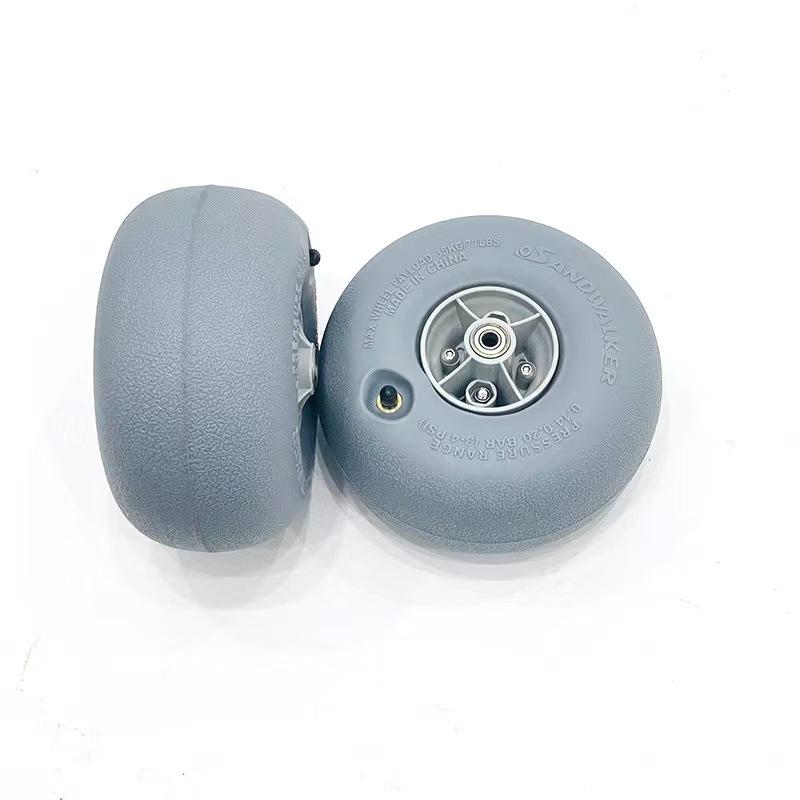 9-inch inflatable PU balloon wheel outdoor cart camping bike surfboard kayak replacement wheel 1pc