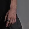 Buyee 925 Sterling Silver Big Ring Finger Cute Owl Open Ring for Women Man Fashion Animal Rock Punk Fine Jewelry Circle