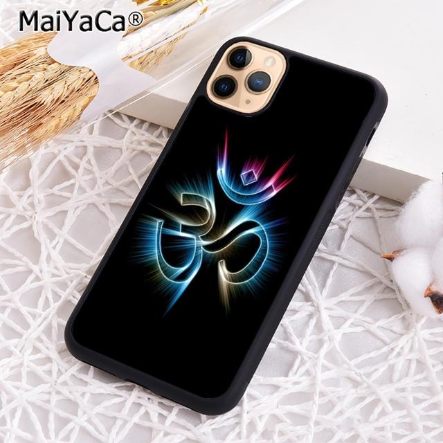 Aum om Namaste symbol floral zen yoga Phone Case For iPhone 17 Air 16 16e 15 plus 11 12 13 14 pro max  coque