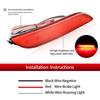2Pcs LED Bumper Reflector Lights Turn Signal Light Smoke/Red Lens for 2018-Up Toyota Camry OEM#TO1185110 Accessories