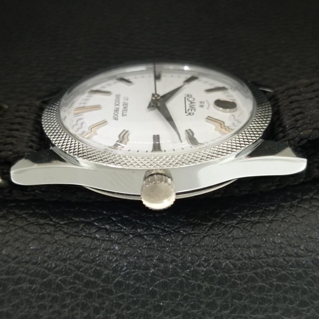 HAND-WINDING SWISS MENS REFURBISHED VINTAGE WHITE COLOR DIAL WATCH a707164-1