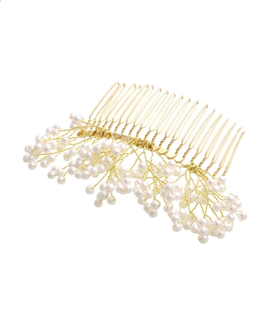 

VINGTAINE Расческа для волос с маленькой веточкой Свадебная Большая для волос Популярная и Модная Жемчуг, Дизайн, Заколка, Аксессуар, Подарок, H7680- золотой