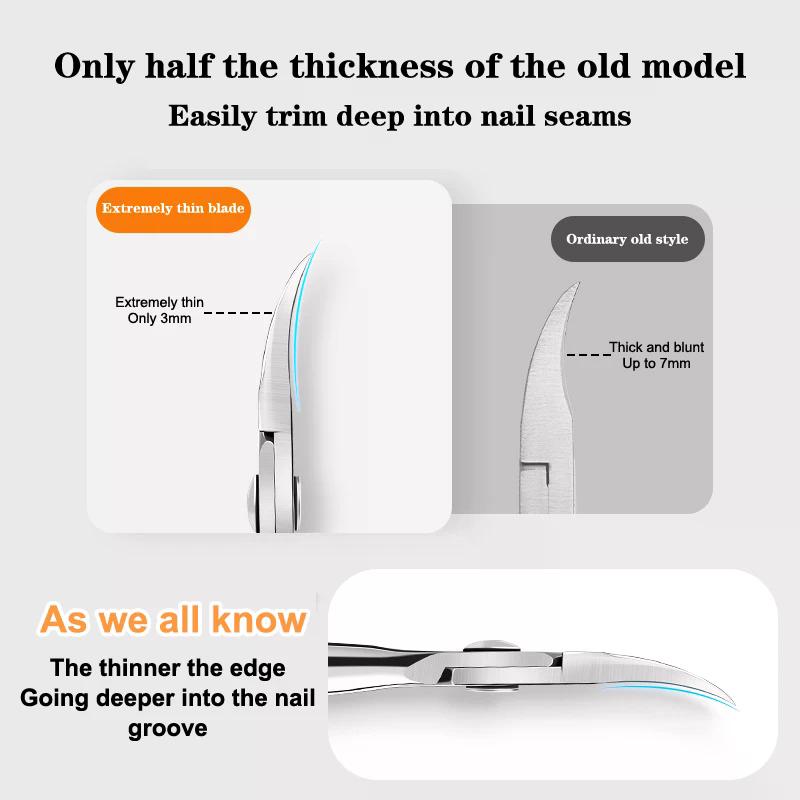 Anti-Splash Slanted Ultrathin Nail Clipper Oblique Nail Clippers Paronychia Clippers Portable Toenail Trimmer Professional