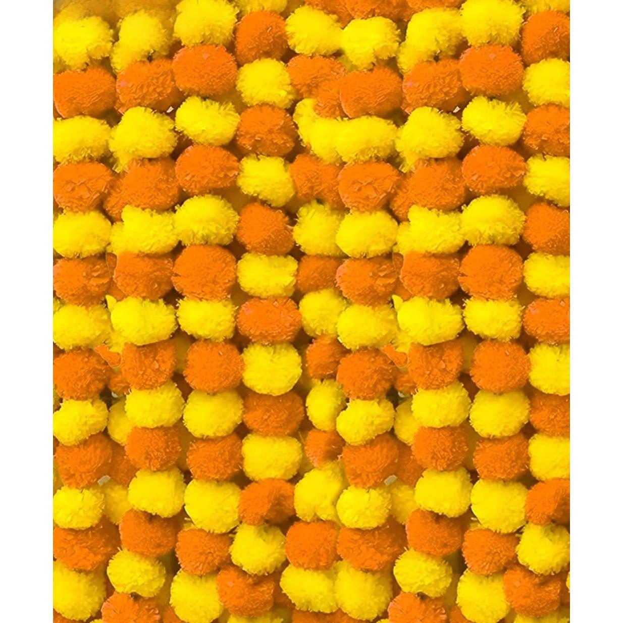 

Гирлянды для украшения Пуджа Рум Торан Индийские бархатцы для Свадьбы Фестивалей Дивали Понгал (4,7 фута / 5 шт. (Светло-оранжевый + Желтый) Set of 5