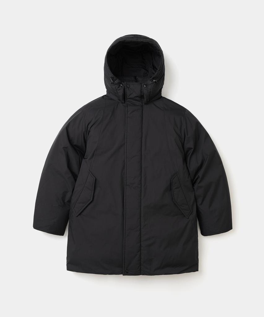 Uniform Bridge Minimal Hooded Goose Down Parka Black