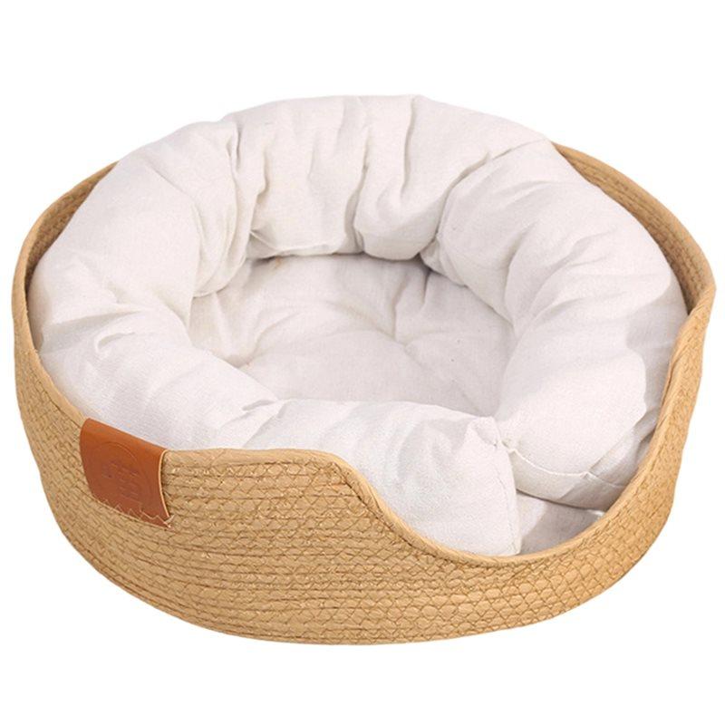 

A25F-Cat Furniture For Indoor Cats Weave Cat Bed Sofa Soft Pet Nest, Warm Small To Medium Size Sleeping Supplies