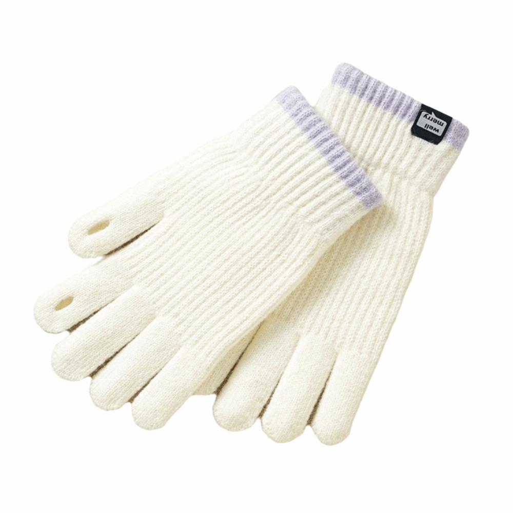 Warm Full Finger Gloves Thumb Opening Women's Mittens Gifts Knitted Gloves  Winter Commuting