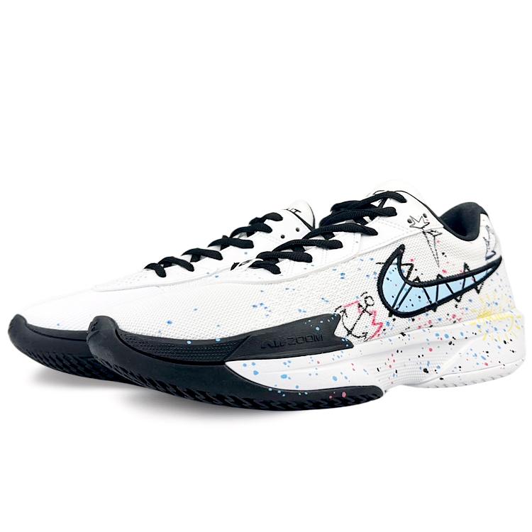 Nike Air Zoom G.T. Cut Academy Cushioning Abrasion Resistant Breathable Low top Basketball Shoes Men's Black White FB2598-100(Team40-)
