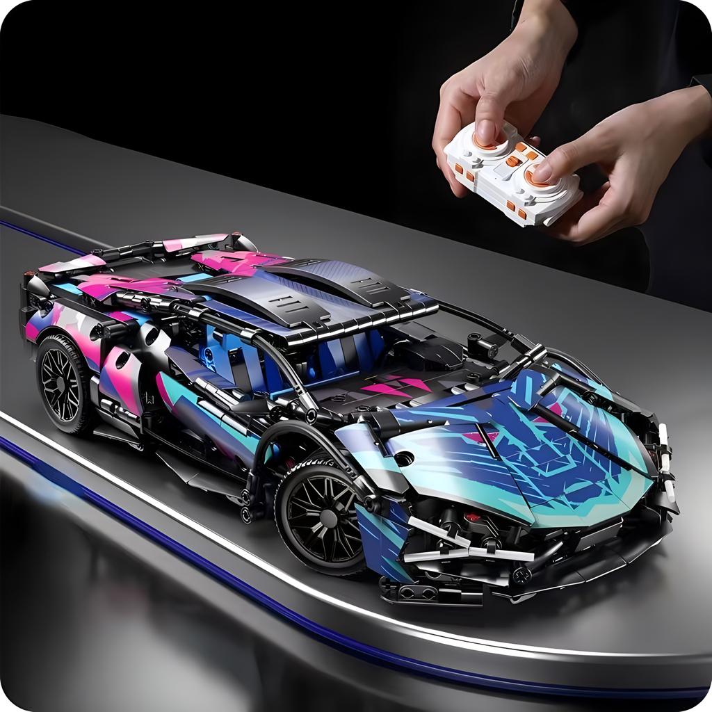 Neue Bausteine Roadster Technologie 1:14 Renn-Roadster Bausteine Montage Stein Fahrzeug Spielzeug Geschenk für Jungen 1314 Teile