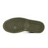 Jordan Air Jordan 1 Black Green Olive, Small Barb 5.0 Leather Abrasion Resistant Breathable Low Top 553558-092(Team811-)