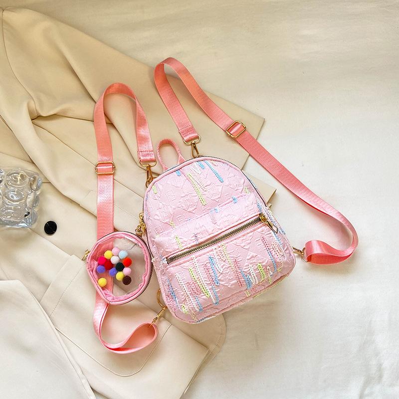 

2025 summer new versatile ins wind small fresh foreign transparent backpack leisure bag mobile phone bag women